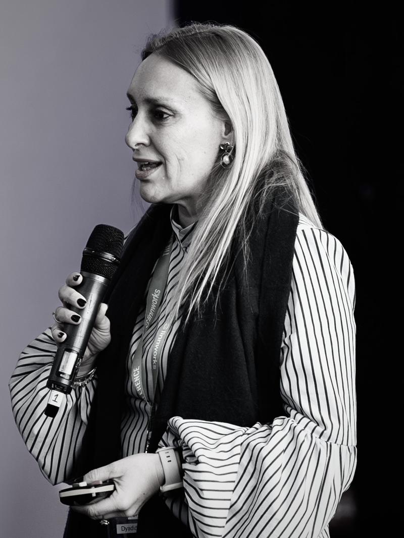 GBX Circle MEVO 2026 in London · &ldquo;Cell Biology Innovation&rdquo; session KN16 with Noelia Valbuena from Dyadic, photographed by P. Basanez for the Circle. MEVO Royal Lancaster London · meatevo.com, connecting today's decisions with a deep heritage in fungal cell biology and protein expression.